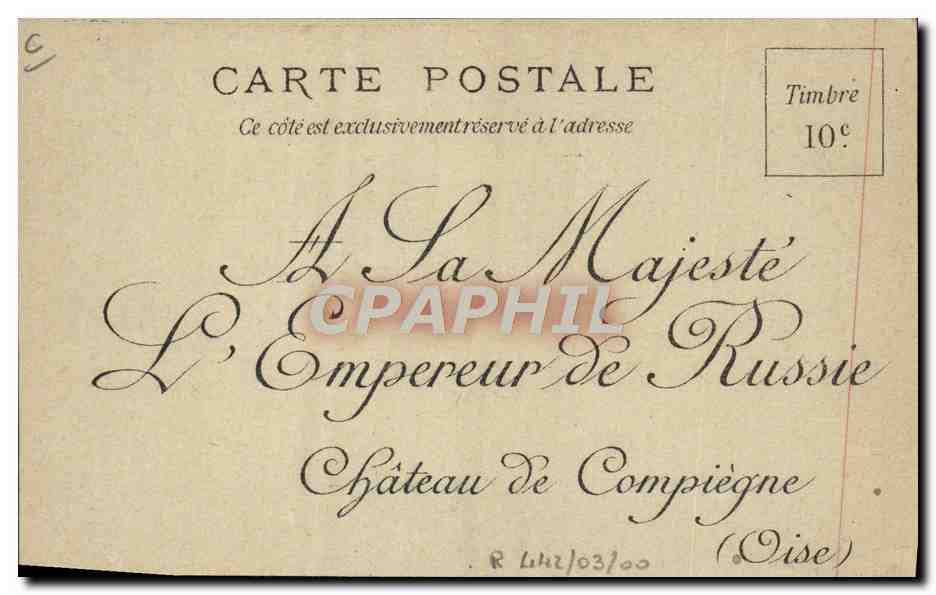CPA Politique Satirique SM Nicolas II Promoteur de la Conference de la Haye  — Rückseite