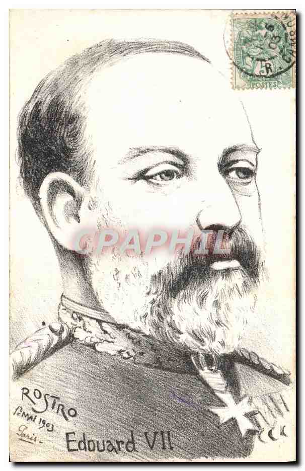 CPA Politique Satirique Edouard VII Rostro 