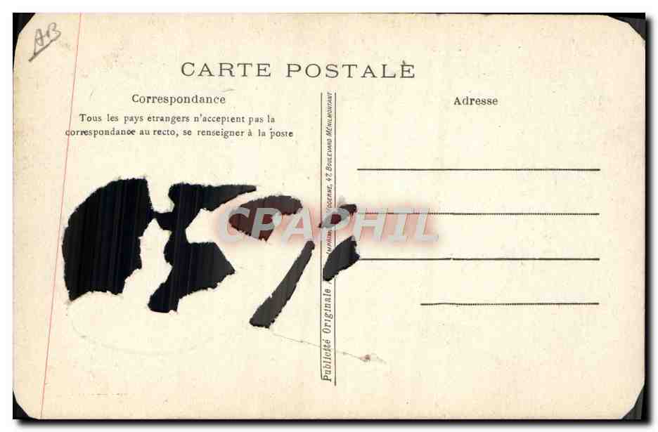 CPA Politique Satirique Poincare Halle aux Vetements Rue de la Republique Lyon — Rückseite