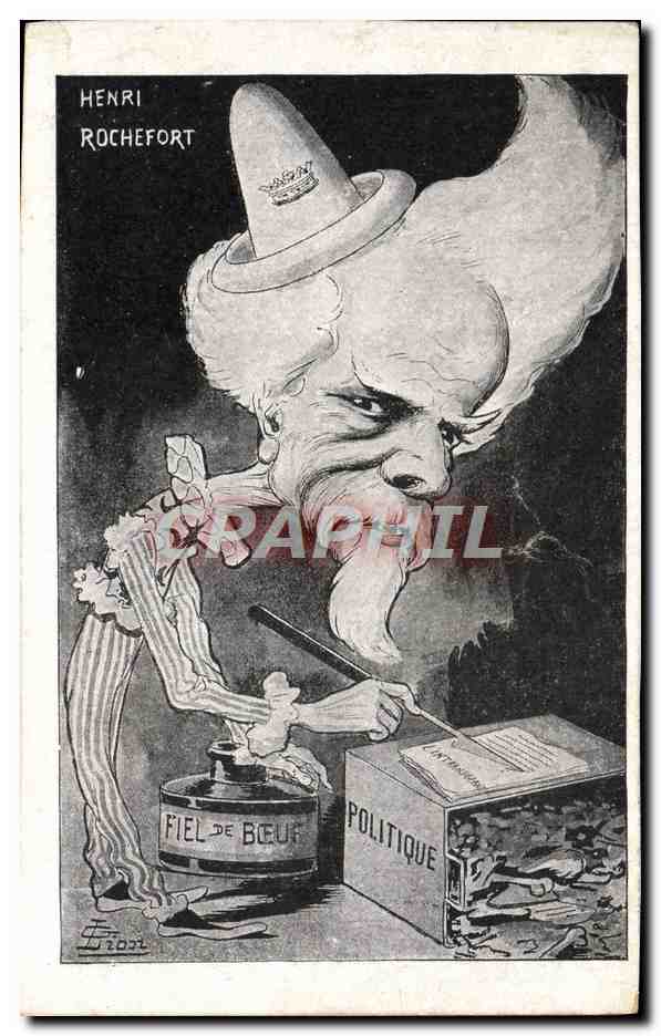 CPA Politique Satirique Henri Rochefort Fiel de Boeuf 