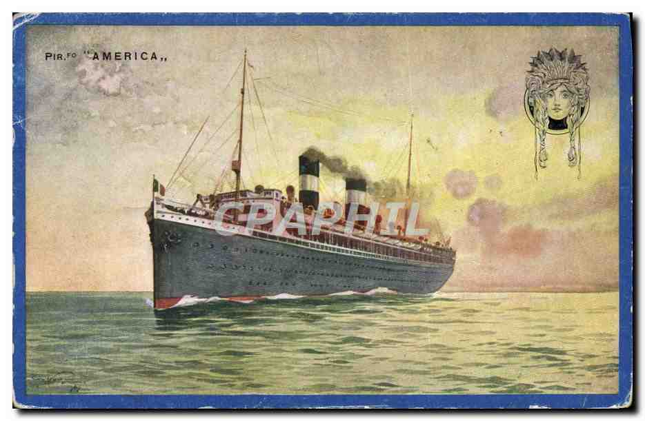 CPA Bateau Paquebot America