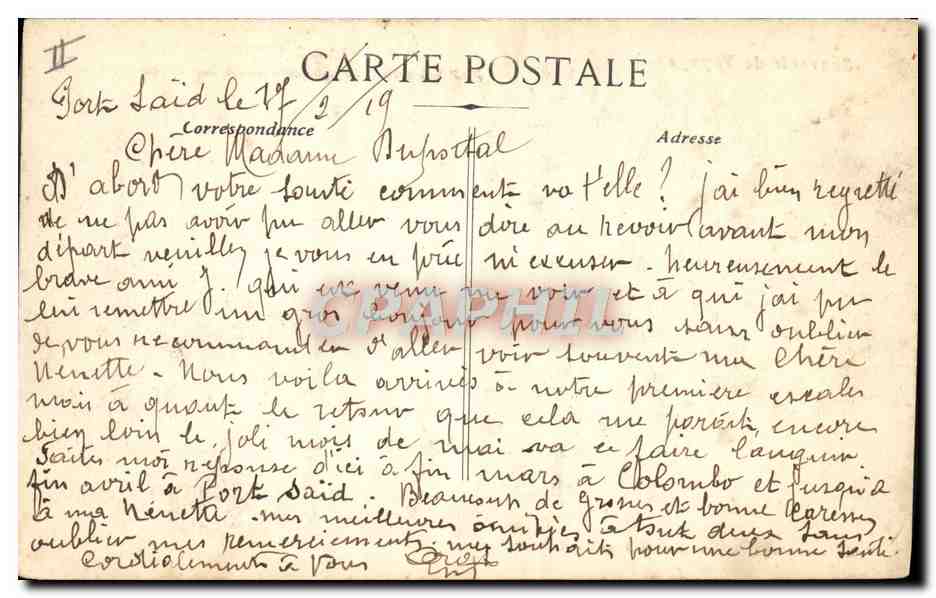 CPA Bateau Paquebot Amiral Latouche Treville — Reverso