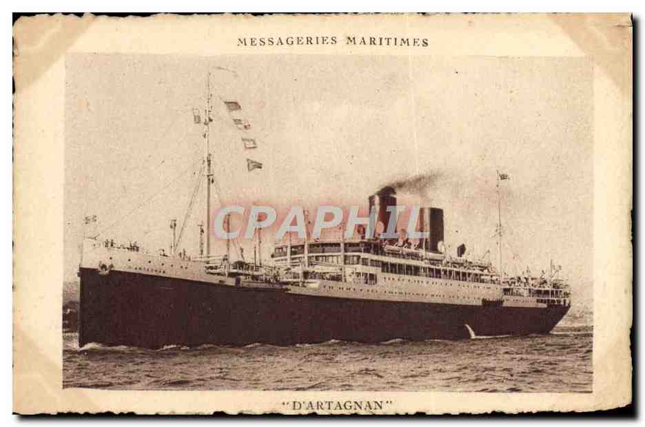 Le paquebot "D'Artagnan" — Messageries Maritimes — n° de série non visible