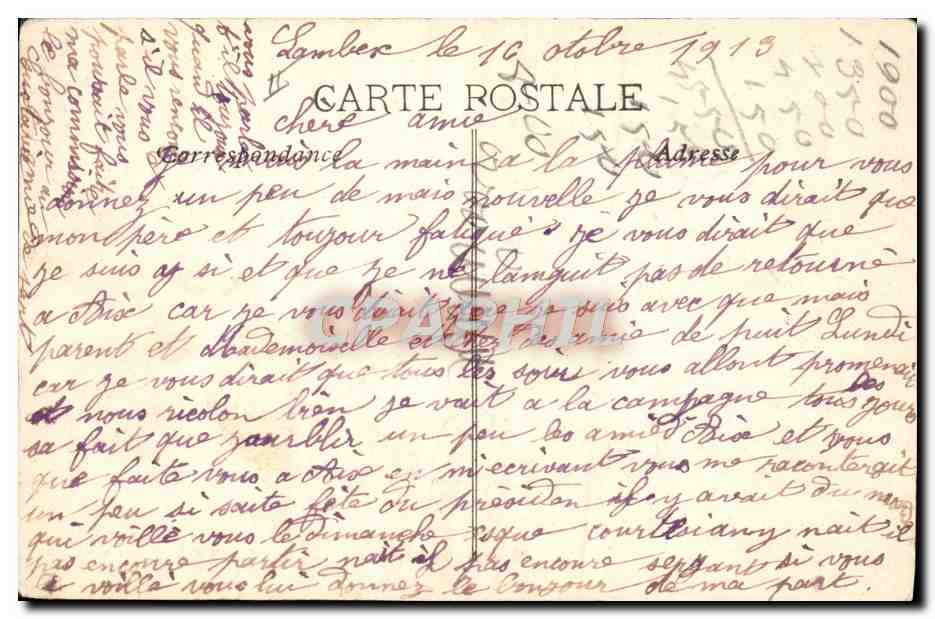Stoomboot — Messageries Maritimes — Armand Behic — EA. — Achterkant