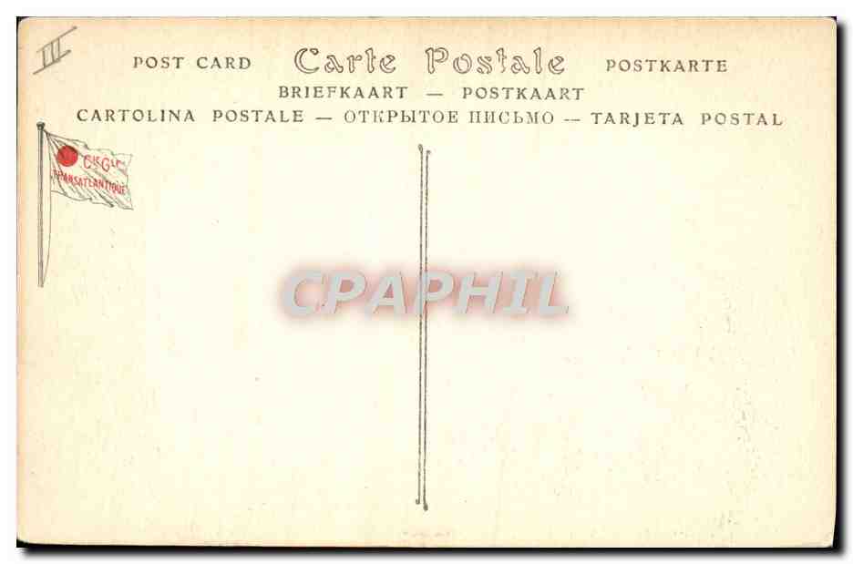 CPA Bateau Paquebot Compagnie Generale Transatlantique Charles Roux  — Verso