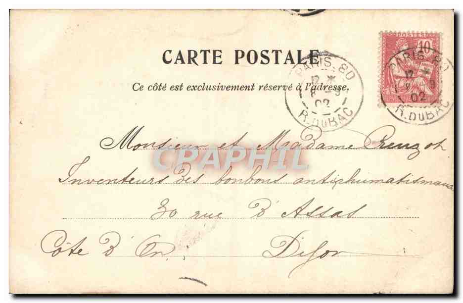 CPA Fantaisie Femme  — Rückseite