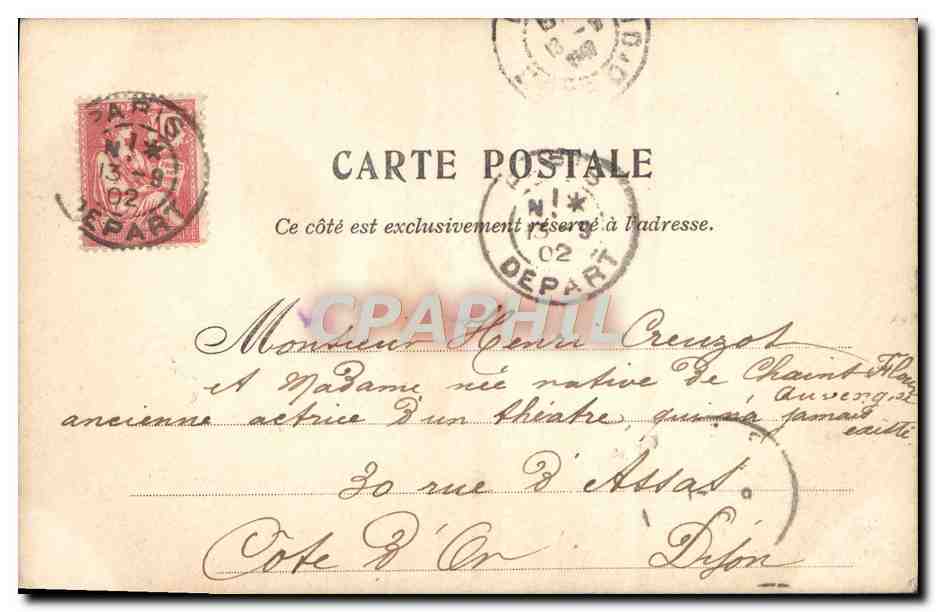 CPA Fantaisie Femme  — Verso