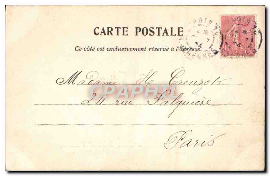 CPA Fantaisie Femme  — Rückseite