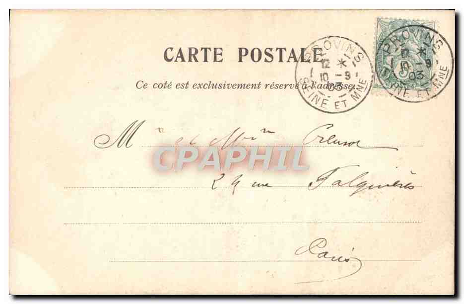 CPA Fantaisie Femme  — Rückseite
