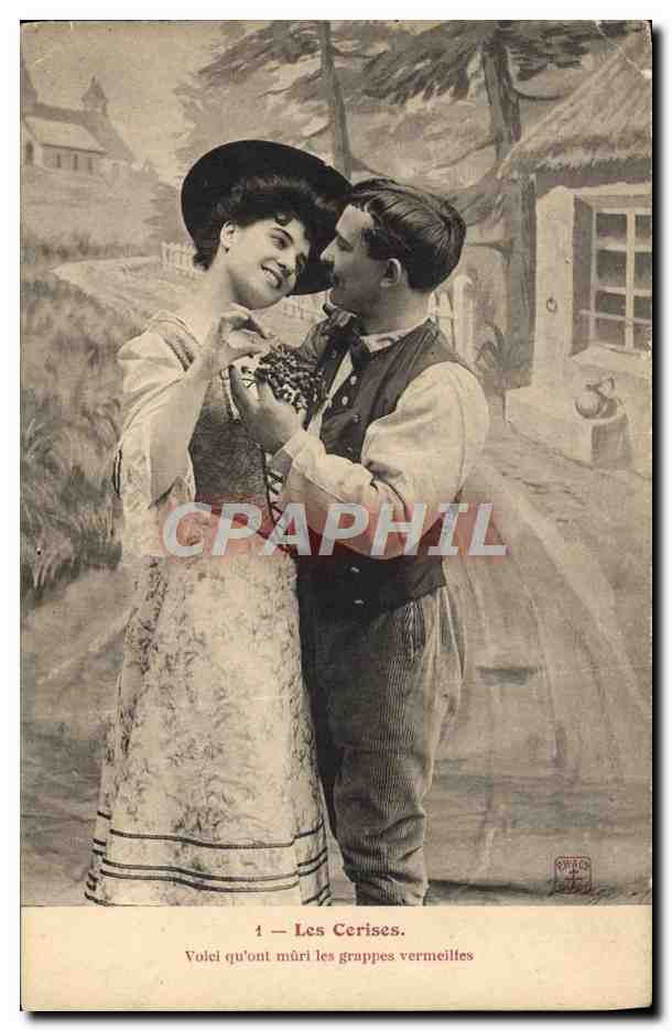 CPA Fantaisie Femme Les cerises