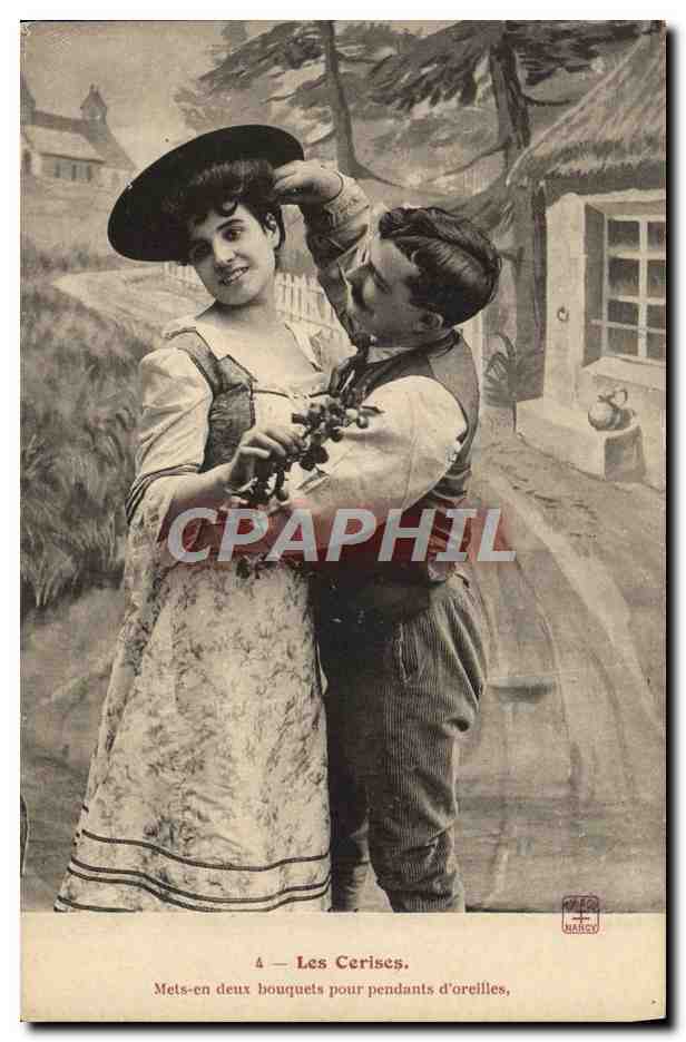 CPA Fantaisie Femme Les cerises