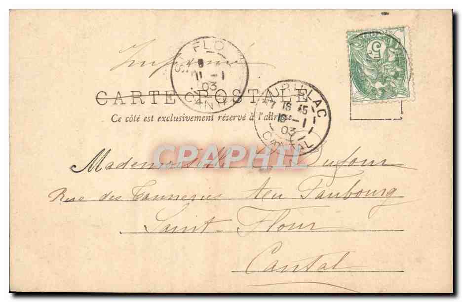 CPA Fantaisie Enfant Moine — Verso