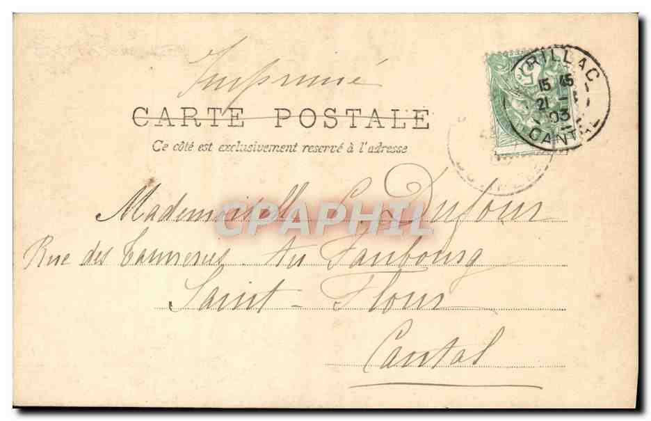 CPA Fantaisie Enfant Moine — Verso