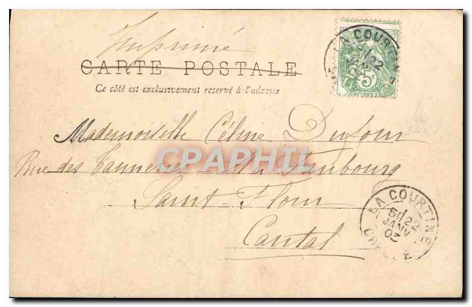 CPA Fantaisie Enfant Moine — Verso