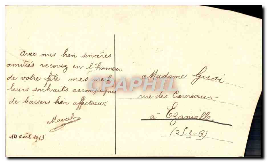 CPA Fantaisie Prenom Marie Carte tissu — Rückseite