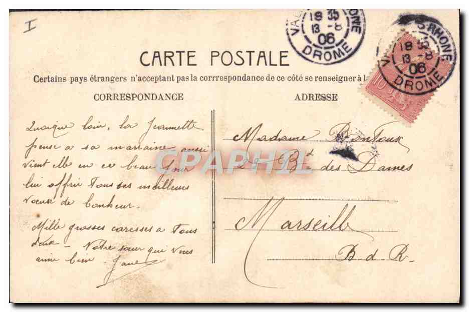 Fille tenant un bouquet de fleurs — S. Le Marie — M.F. Paris n° 683 — Rückseite