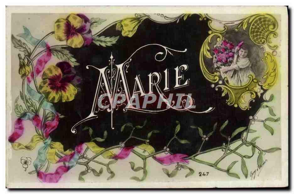CPA Fantaisie Prenom Marie Enfant 