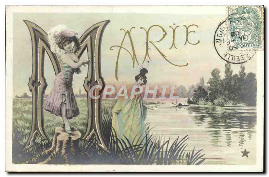 CPA Fantaisie Prenom Marie