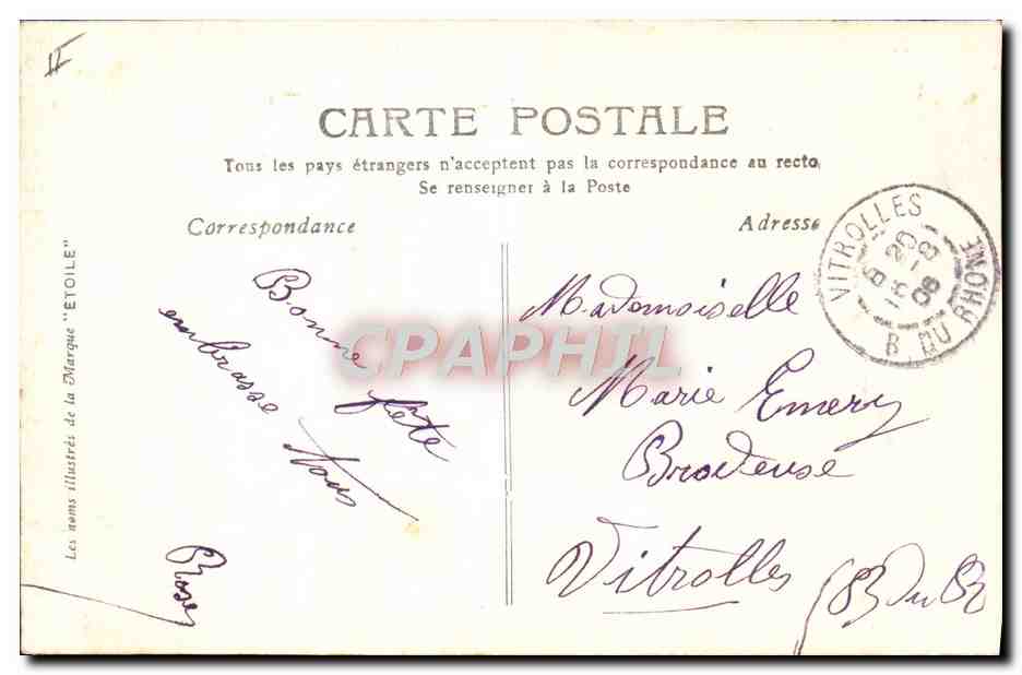 CPA Fantaisie Prenom Marie — Rückseite