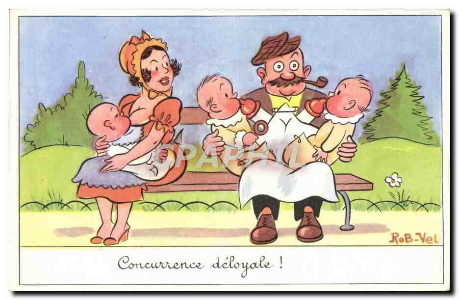 CPA Fantaisie Illustrateur Rob Vel Enfants
