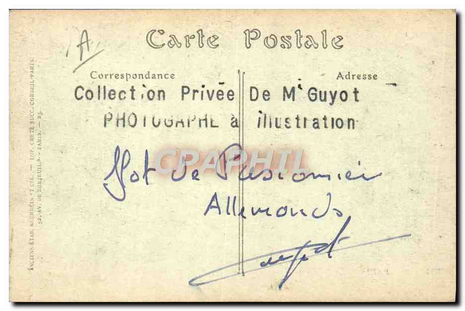 Soldati tedeschi in uniforme — scena di accampamento — editore Anciens États Nubiérgin & Cie, Parigi — Verso