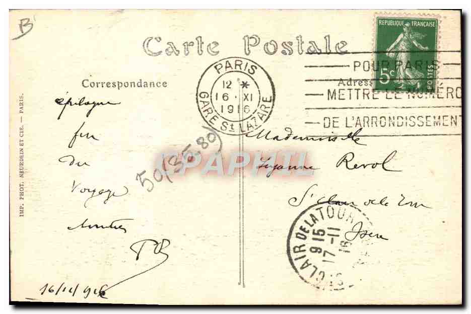 Duitse gevangenen in dwangarbeid — German Prisoners working. — Uitgave DEHAECHE, Rousbrugge — N° 2226 — Achterkant