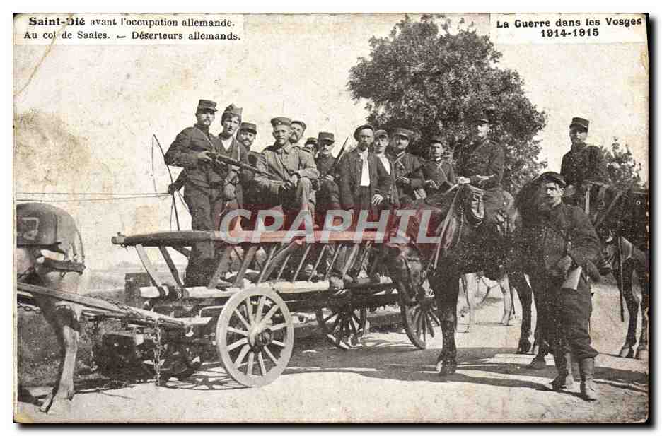 CPA Militaria Saint-Die Au col de Saales Deserteurs allemands 