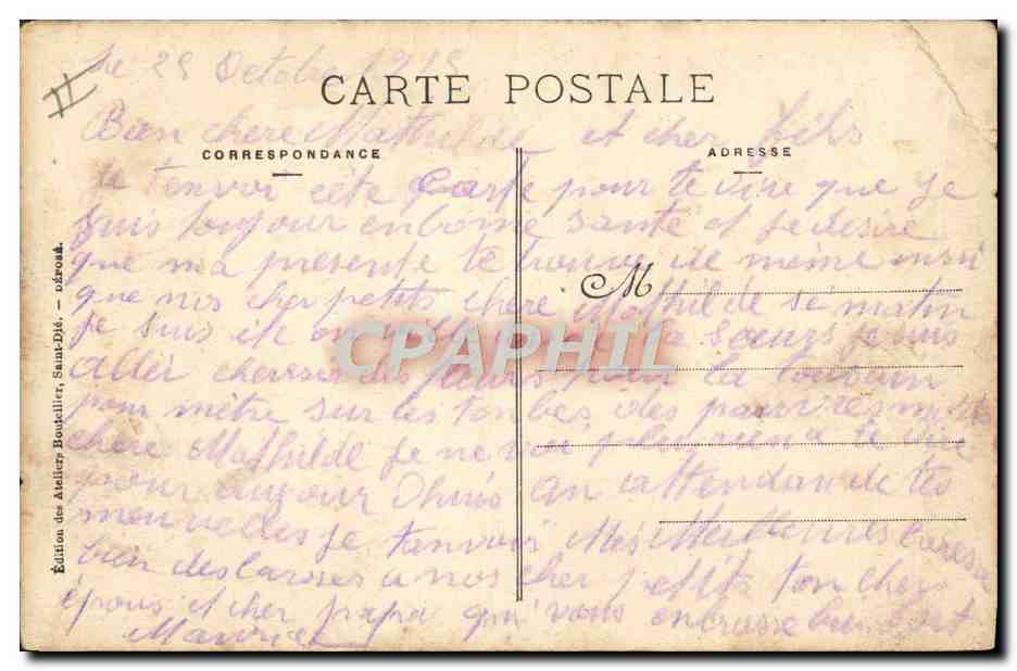 CPA Militaria Saint-Die Au col de Saales Deserteurs allemands  — Rückseite