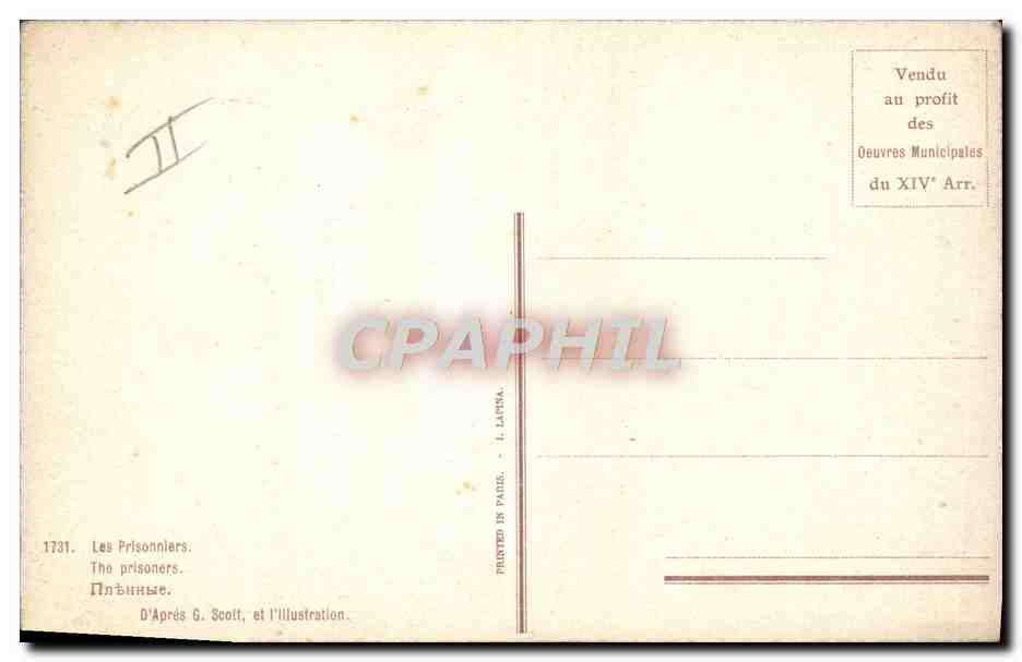 CPA Militaria Les Prisonniers  — Rückseite