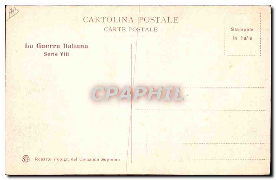 Misa para prisioneros austriacos — N. 5 — La Guerra Italiana, Serie VIII — Reparto Fotogr. del Comando Supremo — Reverso