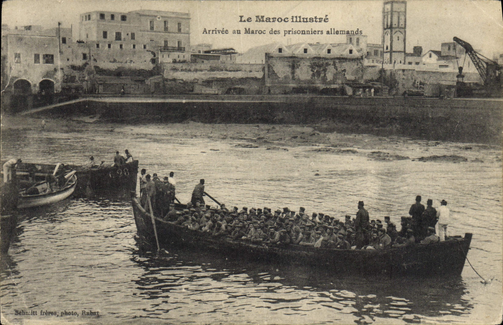 Llegada al Marruecos de prisioneros alemanes — Las ilustraciones de Marruecos, editor Schmitt hermanos, foto Rubat, n° 698