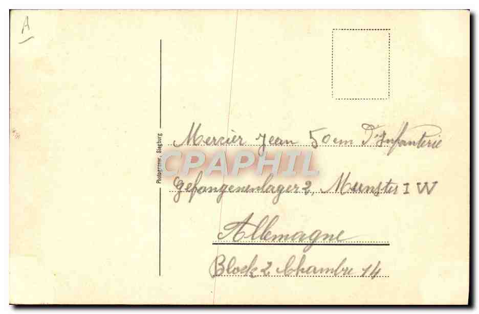 Concierto en el Block 1 — Campo de prisioneros 2, Münster i.W. 1916 — Nr. 19 — Reverso