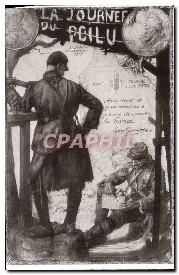 CPA Militaria La journee du poilu 1915