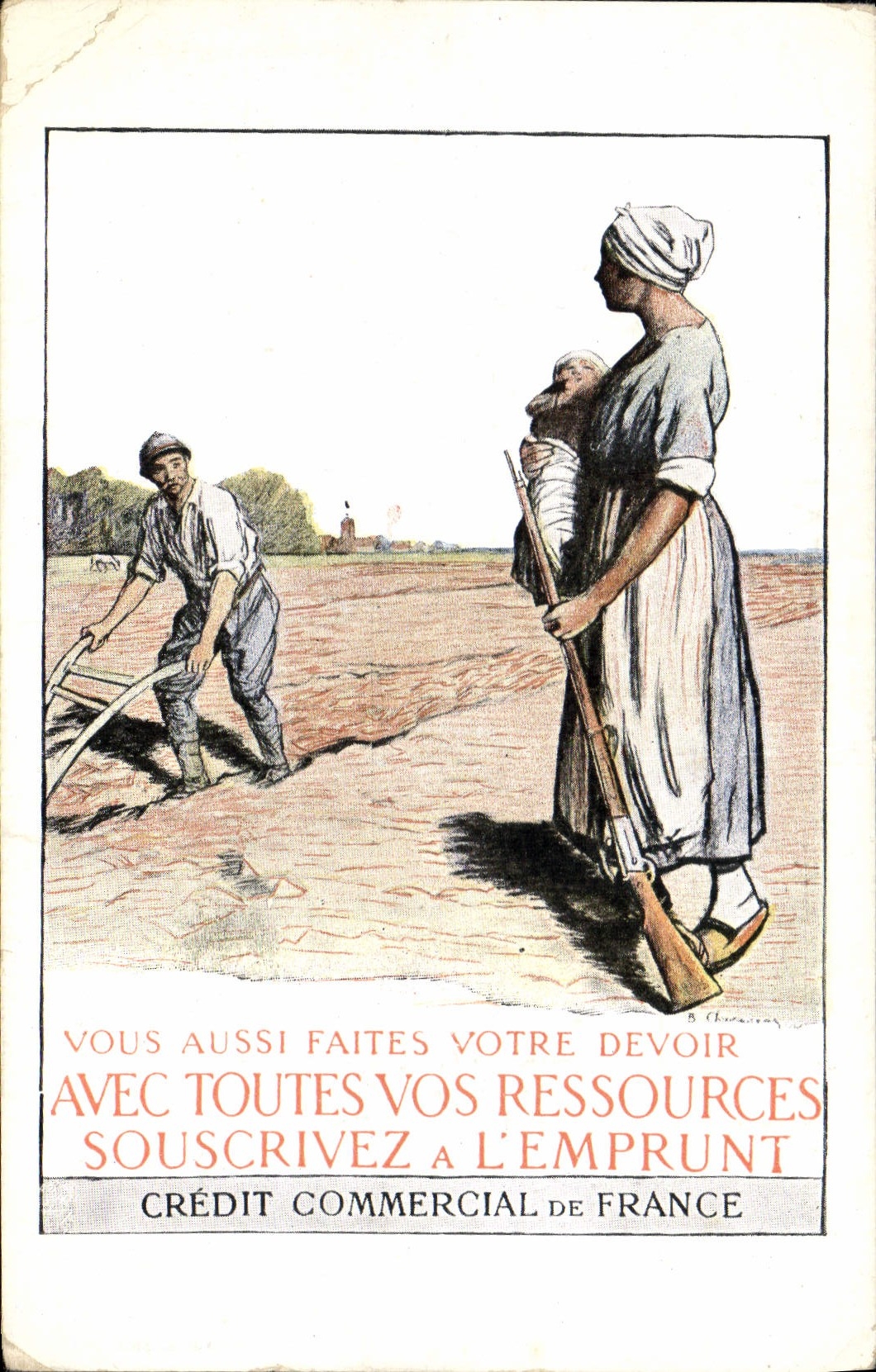 CPA Militaria Credit Commercial de France Emprunt Labour