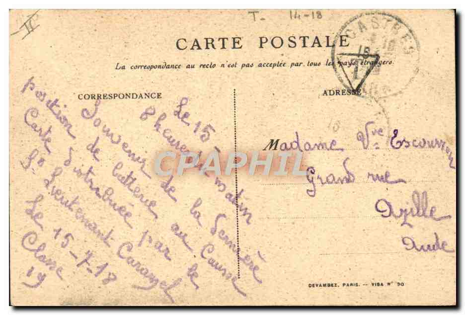 CPA Militaria Bons de Souscription Nationale  — Verso