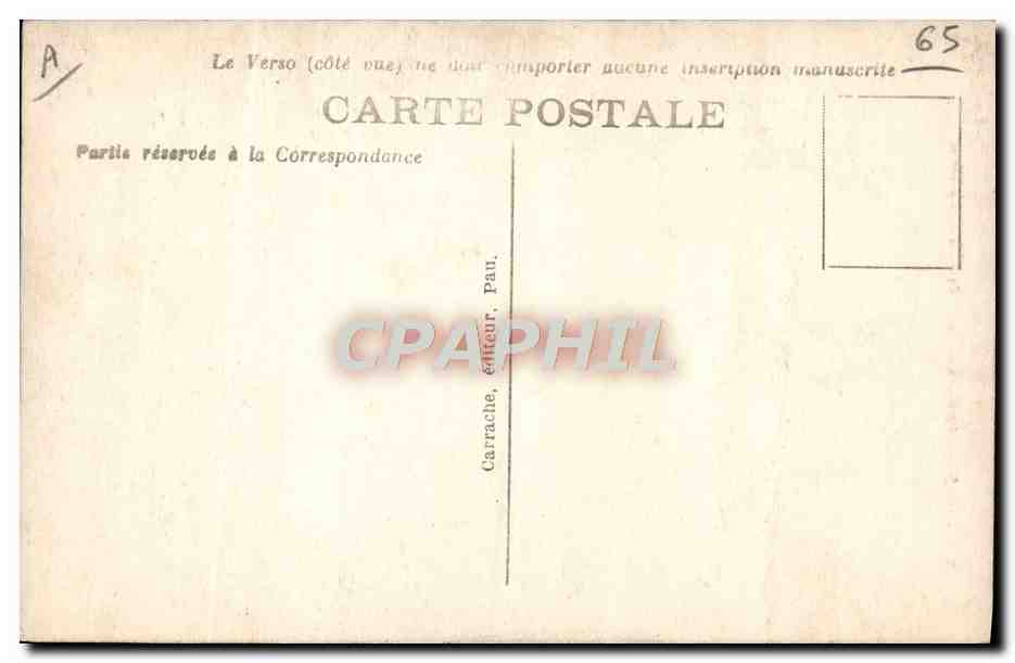 CPA Folklore Pyrenees Guide Ossalois et sa promise  — Verso