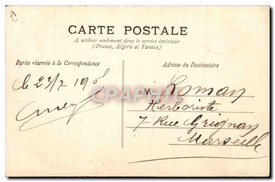 CPA Folklore Vallee d'Ossau Types et costumes du pays  — Verso