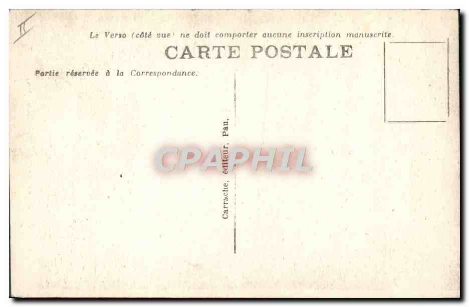 CPA Folklore Pyrenees Montagnarde filant  — Verso
