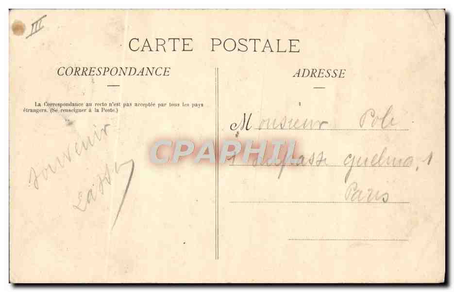 CPA Folklore Pyrenees Danse Ossaloise Violon  — Verso