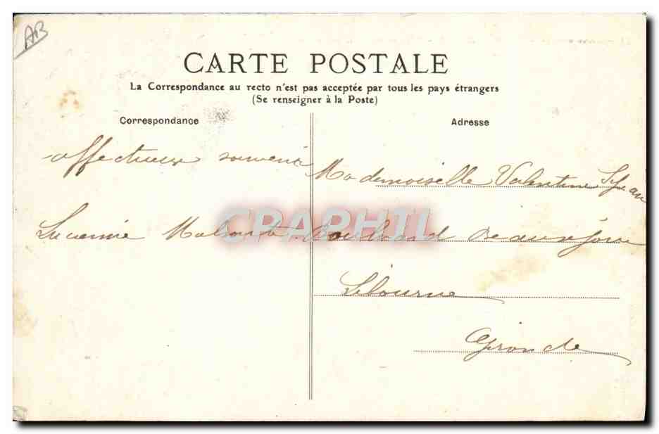 CPA Folklore Environs de Salies de Bearn Groupe de Montagnards  — Verso