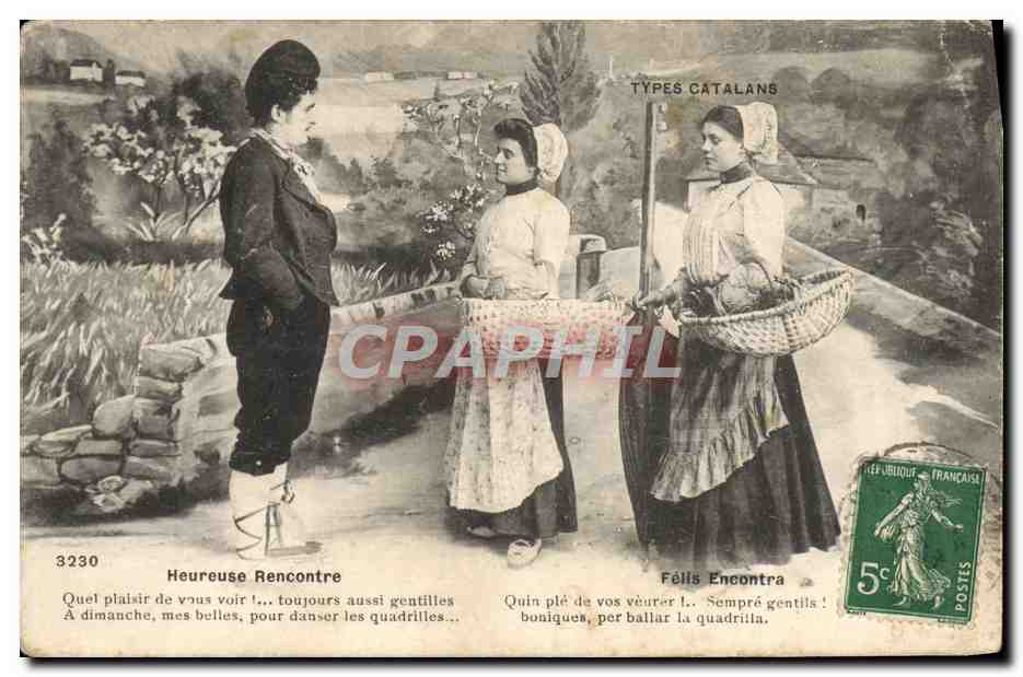 CPA Folklore Types Catalans 