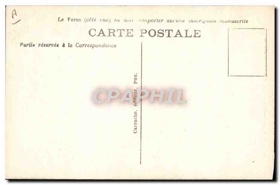 CPA Folklore Pyrenees Guide Ossalois et sa promise — Verso