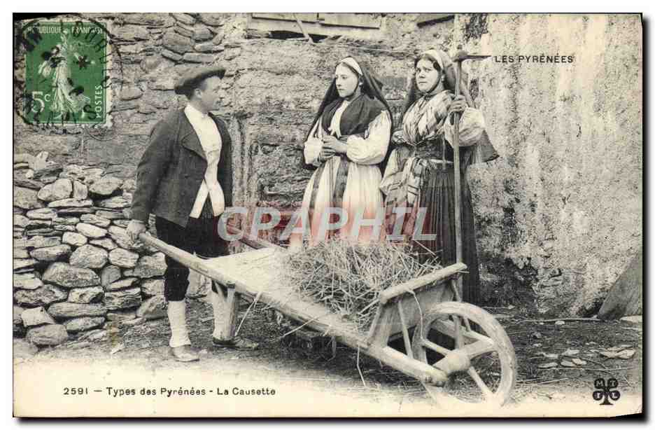 CPA Folklore Pyrenees La causette 