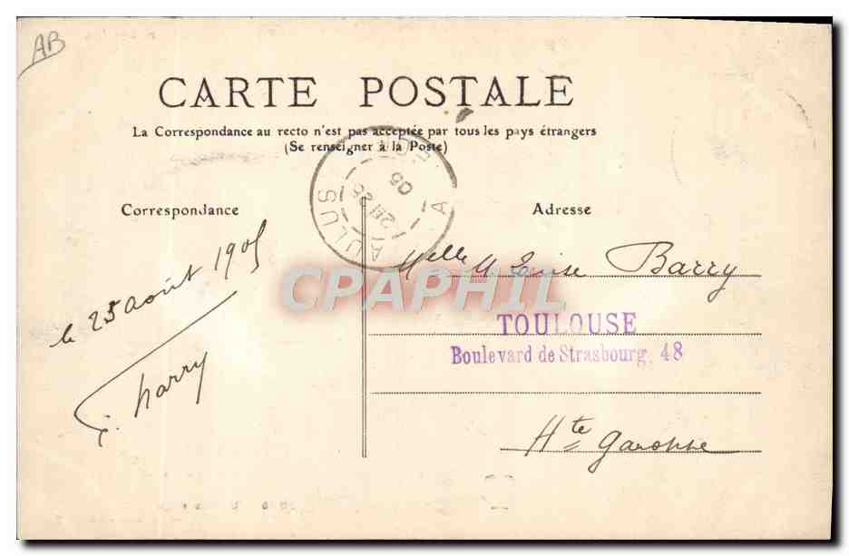 CPA Folklore Pyrenees Un paturage Vaches — Rückseite