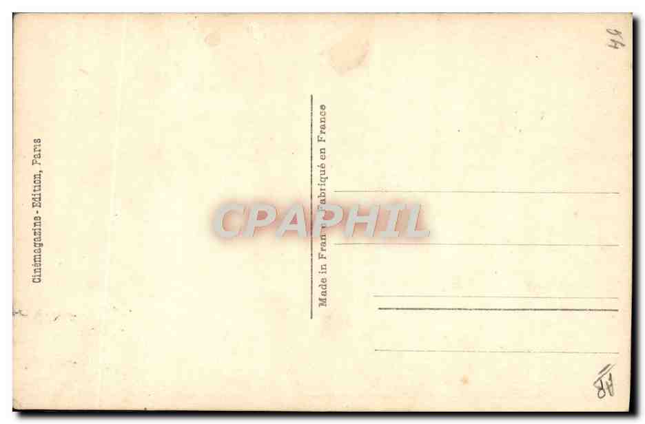 CPM Cinema Jaque Catelain  — Verso