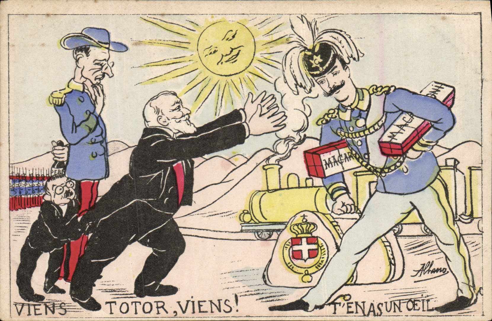 Caricature politique — Totor, viens ! — Alhano