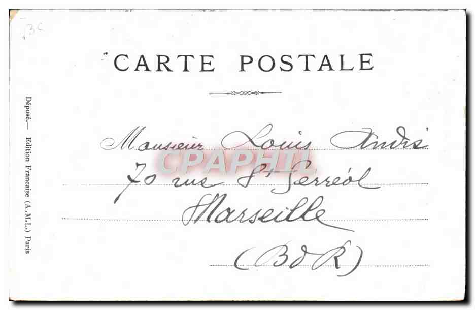 Le Triomphateur — caricature politique avec urne électorale — Édition Française (A.M.L.) Paris — Rückseite