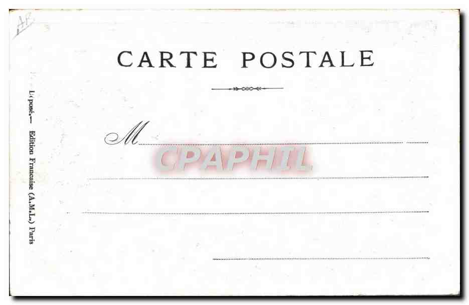 Oeuf du Maroc — Série de cartes postales 1903 — Édition Française (A.M.L.) Paris — Rückseite