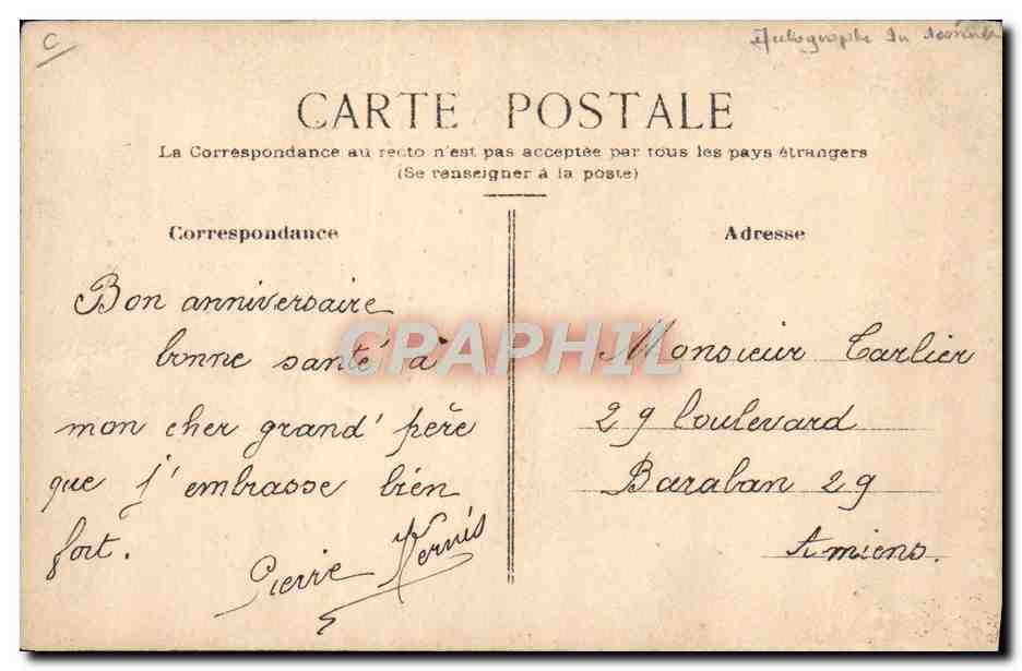 Horace Vernet — caricature d'artiste — F. Kernis — Rückseite