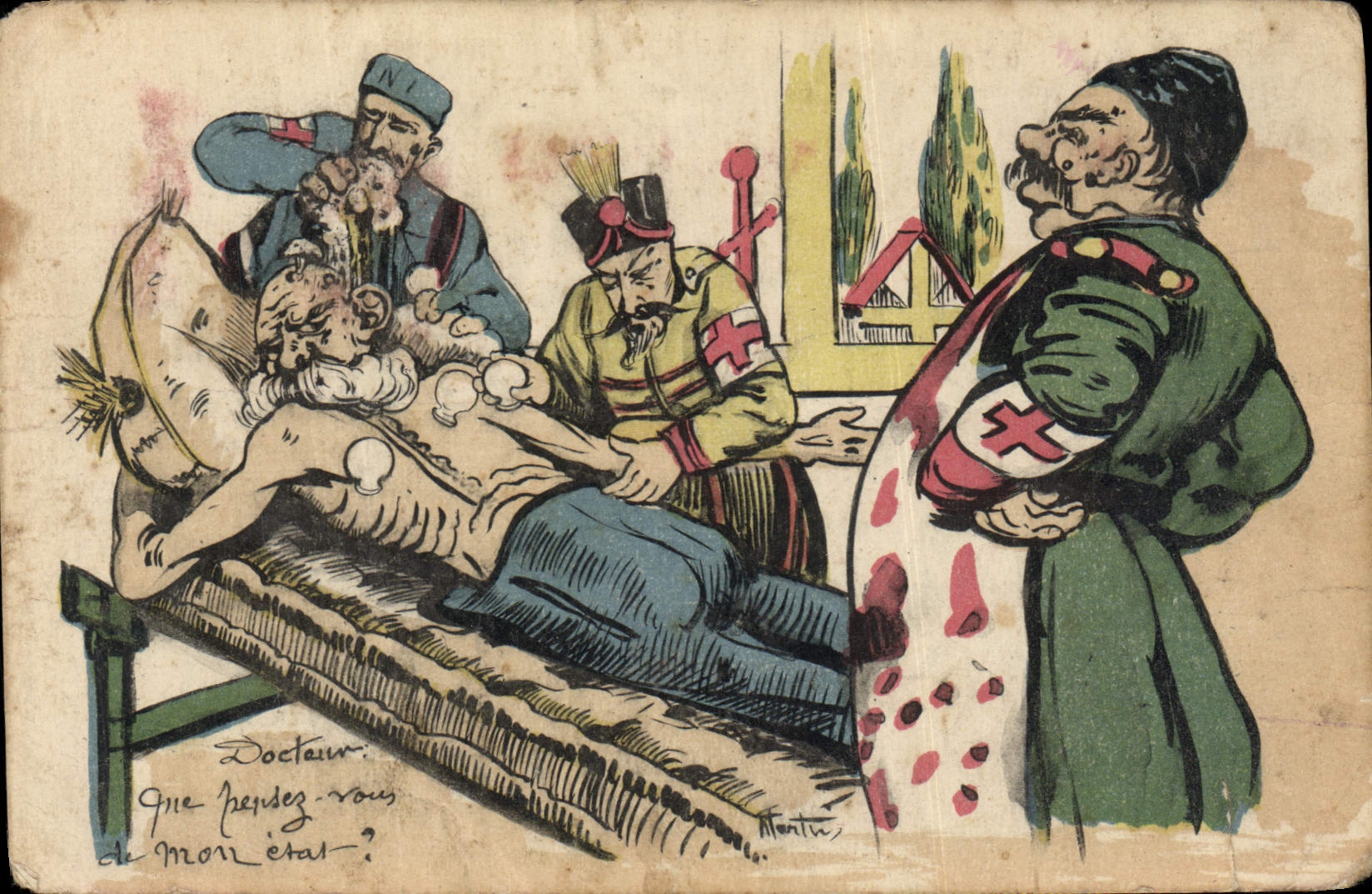CPA Politique Satirique Docteur Torture 